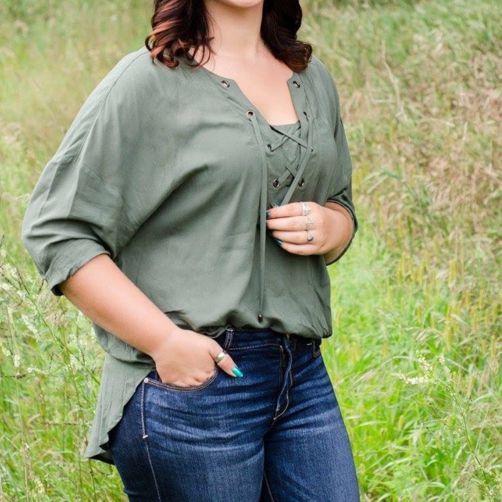 Green blouse